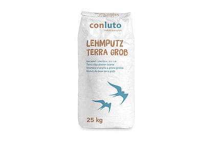 Lehmputz terra grob im 25 kg Sack