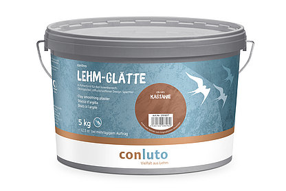 conluto Lehm-Glätte im 5kg Eimer - Farbton Kastanie