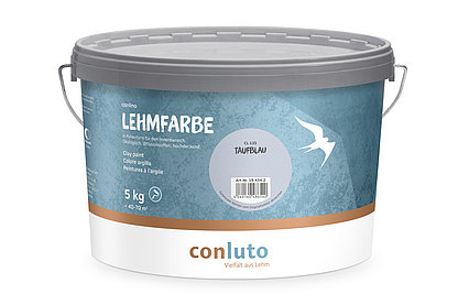 conluto Lehmfarbe im 5kg Eimer - Farbton taufblau