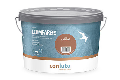 conluto Lehmfarbe im 5kg Eimer - Farbton kastanie