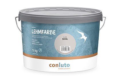 conluto Lehmfarbe im 5kg Eimer - Farbton kiesel