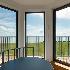 Aussicht aus dem Leuchtturm-Hotel in Dagebüll