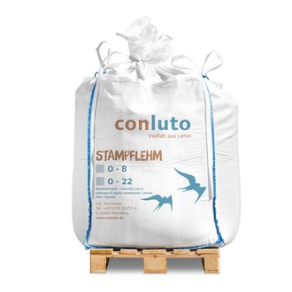 Stampflehm im Big Bag auf Palette