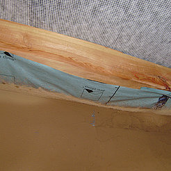 Strohballenhaus Wand und Deckenabschluss