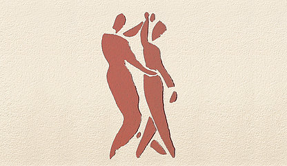 Schablone: Tanzendes Paar