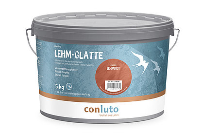 conluto Lehm-Glätte im 5kg Eimer - Farbton Lehmrot